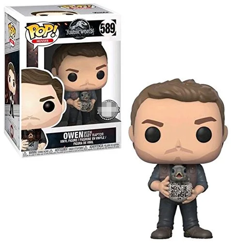 

Exclusive FUNKO POP Official Jurassic World - Owen with Baby Raptor Vinyl Action Figure Collectible Model Toy with Original Box