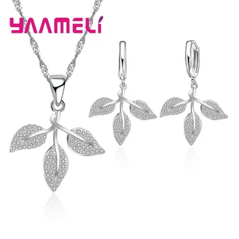 100% 925 Sterling Silver Wedding Jewelry Sets Shining AAA Cubic Zircon Engagement Leaf Necklace Dangle Earrings Women
100% 925 Sterling Silver Wedding Jewelry Sets Shining AAA Cubic Zircon Engagement Leaf Necklace Dangle Earrings Women