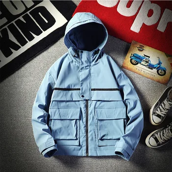 Spring and Autumn Men's Casual Jacket Solid Color Hooded Men's Cotton Handsome Casual Men's Multi Pocket Jacket plus size XS-3XL
Spring and Autumn Men's Casual Jacket Solid Color Hooded Men's Cotton Handsome Casual Men's Multi Pocket Jacket plus size XS-3XL