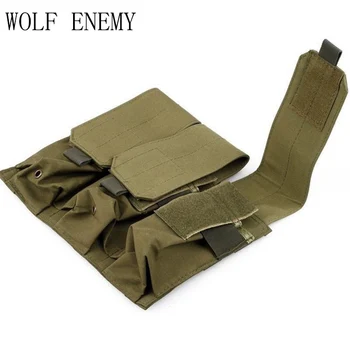 

High Quality Tactical Airsoft Molle Triple M4 Magazine Pouch OD BK TAN ACU Digital Woodland Camo