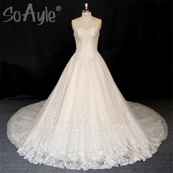 SoAyle 2017 vestido de noiva Wedding Dress Off the Shoulder Lace Up Real Sample Sweetheart Beading Appliques Sequined Ball Gown
SoAyle 2017 vestido de noiva Wedding Dress Off the Shoulder Lace Up Real Sample Sweetheart Beading Appliques Sequined Ball Gown