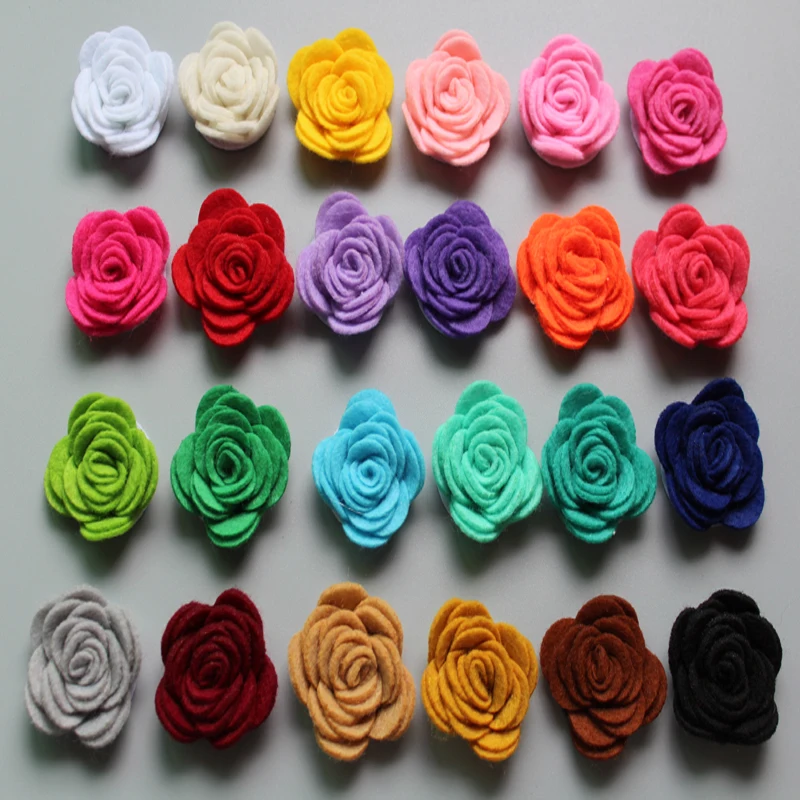 Free Shipping!2016 New 40pcs/lot 24colors Fashion handmade felt rose flower Diy for hair accessories headband ornaments
Free Shipping!2016 New 40pcs/lot 24colors Fashion handmade felt rose flower Diy for hair accessories headband ornaments