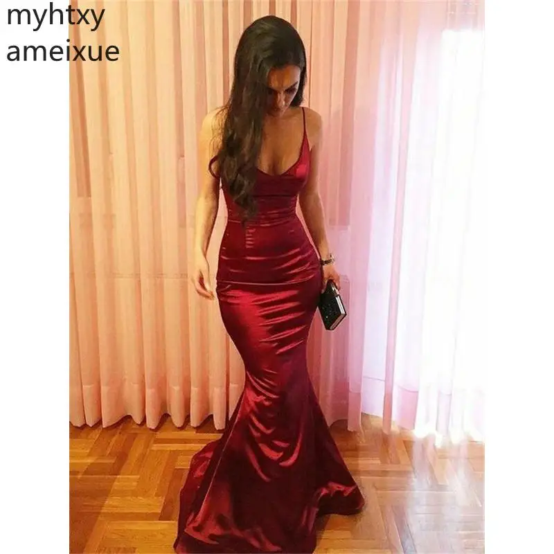2019 New Sexy Cheap Red Evening Dresses Mermaid Spaghetti Strap Floor Length Sleeveless Evening Gowns Custom Made Robe De Soiree
2019 New Sexy Cheap Red Evening Dresses Mermaid Spaghetti Strap Floor Length Sleeveless Evening Gowns Custom Made Robe De Soiree