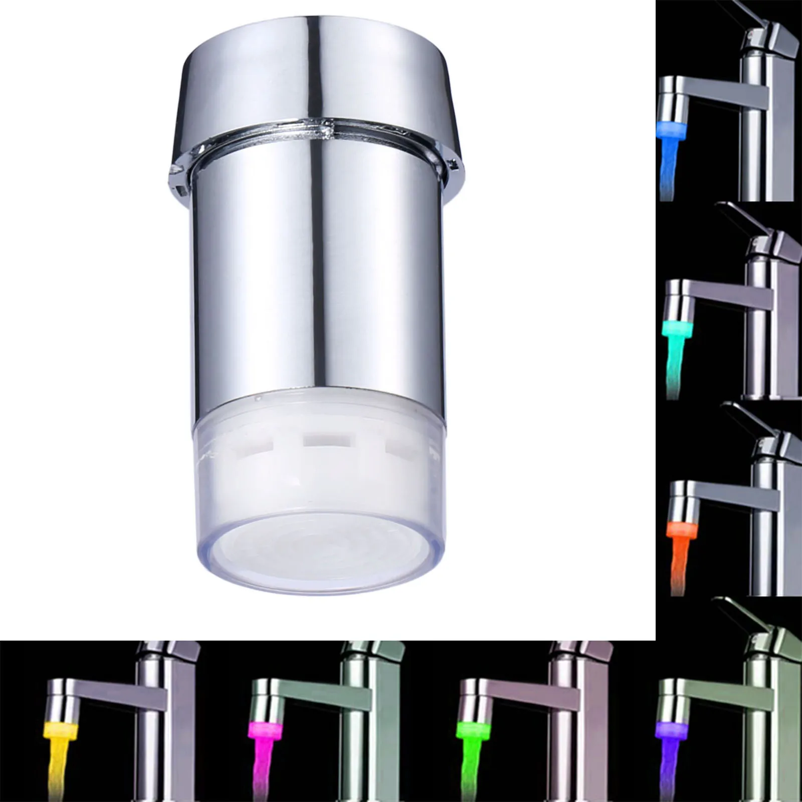 ABS Aerators Water Glow Shower Color Changing LED Tap Faucet Light Temperature Sensor with Universal Adapter Kitchen Accessory
ABS Aerators Water Glow Shower Color Changing LED Tap Faucet Light Temperature Sensor with Universal Adapter Kitchen Accessory