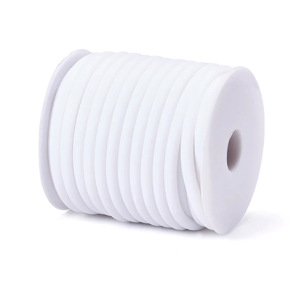 Pandahall White Silicone Cord 5mm for DIY jewelry making , Hollow Wrapped Around White Plastic Spool,Hole: 3mm; about 10m/roll
Pandahall White Silicone Cord 5mm for DIY jewelry making , Hollow Wrapped Around White Plastic Spool,Hole: 3mm; about 10m/roll