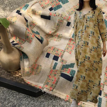 Natural pure ramie fabric Beautiful print patchwork High-end dresses, gowns, clothes, thin summer styles tissus
Natural pure ramie fabric Beautiful print patchwork High-end dresses, gowns, clothes, thin summer styles tissus