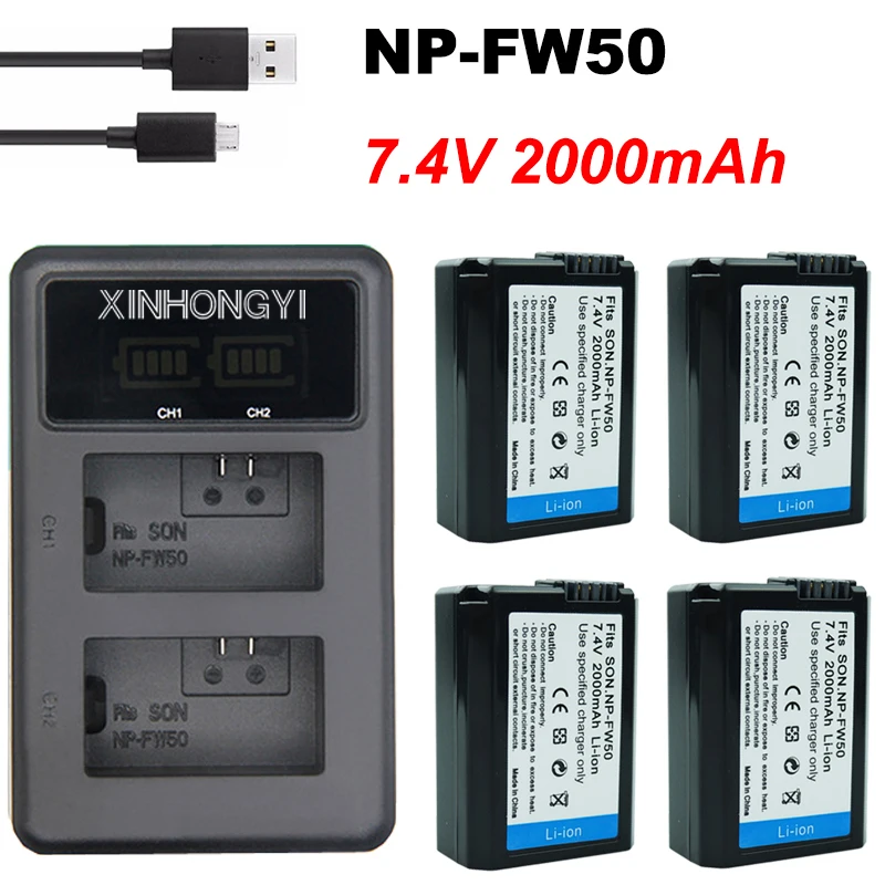 2000mAh NP-FW50 NP FW50 Battery + LED USB Dual Charger for Sony Alpha a6500 a6300 a7 7R a7R a7R II a7II NEX-3 NEX-3N NEX-5
2000mAh NP-FW50 NP FW50 Battery + LED USB Dual Charger for Sony Alpha a6500 a6300 a7 7R a7R a7R II a7II NEX-3 NEX-3N NEX-5
