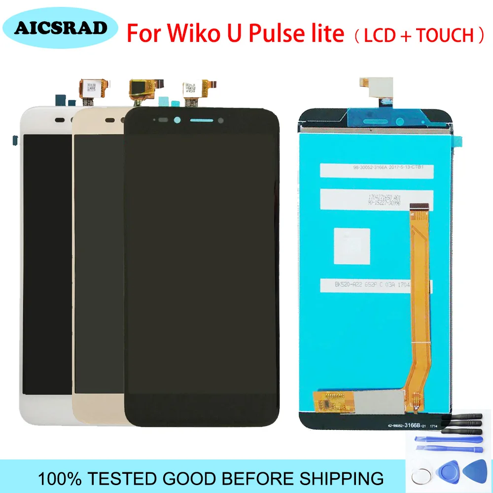 AICSRAD original For Wiko u pusle lite LCD Display+Touch Screen Digitizer Assembly upulse lite +Tool
AICSRAD original For Wiko u pusle lite LCD Display+Touch Screen Digitizer Assembly upulse lite +Tool