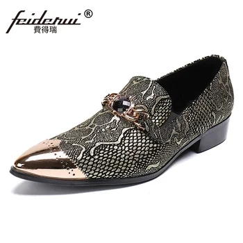 Plus Size Python Pattern Pointed Toe Man Formal Dress Rhinestone Loafers Genuine Leather Men's Banquet Party Brogue Shoes SL383
Plus Size Python Pattern Pointed Toe Man Formal Dress Rhinestone Loafers Genuine Leather Men's Banquet Party Brogue Shoes SL383