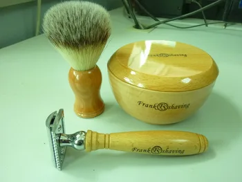 FS-Set No.4 Beechwood Shaving Set/Kit,Synthetic Hair Brush 20mm,DE Safety Razor, Ebony Shaving Bowl+FREE SHIPPING
FS-Set No.4 Beechwood Shaving Set/Kit,Synthetic Hair Brush 20mm,DE Safety Razor, Ebony Shaving Bowl+FREE SHIPPING