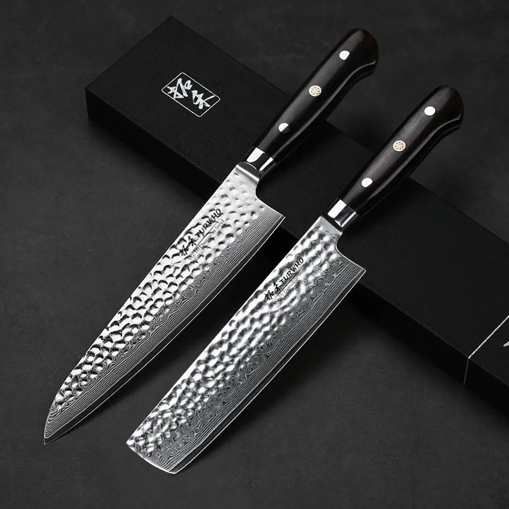 TURWHO 2Pcs Pro Kitchen Knife Sets Japan Forged Damascus Steel Chef Knife Cleaver Nakiri Ebony Handle Kitchen Utility Knife Sets
TURWHO 2Pcs Pro Kitchen Knife Sets Japan Forged Damascus Steel Chef Knife Cleaver Nakiri Ebony Handle Kitchen Utility Knife Sets