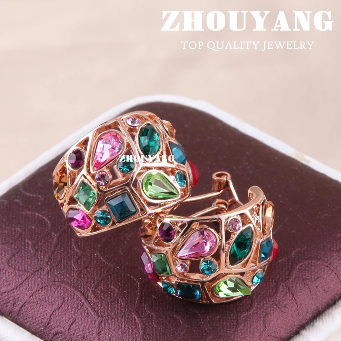 ZYE068 Multicolour Csystal Rose Gold Color Fashion Jewelry Made with Austrian Crystal
ZYE068 Multicolour Csystal Rose Gold Color Fashion Jewelry Made with Austrian Crystal