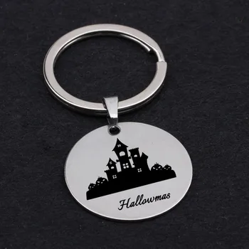 Halloween gift Keyring Round Card Hallowmas castle Stamped Keyfob castle Keys holder Key Tag 30mm
Halloween gift Keyring Round Card Hallowmas castle Stamped Keyfob castle Keys holder Key Tag 30mm
