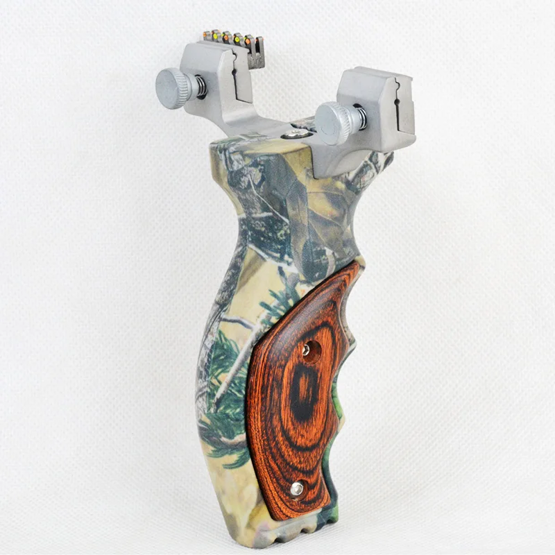 New Design High Quality Wood + Stainless Steel Slingshot Muti-Aiming Point Flat Rubber Band For Hunting Shooting
New Design High Quality Wood + Stainless Steel Slingshot Muti-Aiming Point Flat Rubber Band For Hunting Shooting