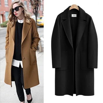 Long Sleeve Winter Wool Blends Coat Women Europe Style Plus Size 5XL Ladies Autumn New Casual Slim Warm Long Woolen Outwear O715
Long Sleeve Winter Wool Blends Coat Women Europe Style Plus Size 5XL Ladies Autumn New Casual Slim Warm Long Woolen Outwear O715
