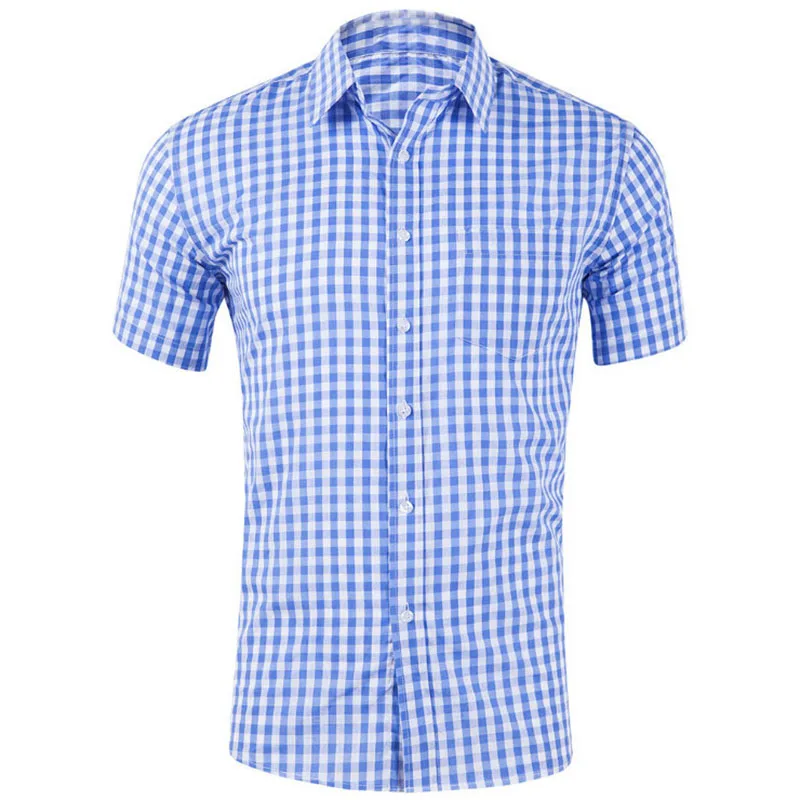 New Small Plaid Shirt Men Cotton Short Sleeve Dress Shirts Fashion Casual Men Shirt Male Clothes Summer Slim Fit Business Shirt
New Small Plaid Shirt Men Cotton Short Sleeve Dress Shirts Fashion Casual Men Shirt Male Clothes Summer Slim Fit Business Shirt
