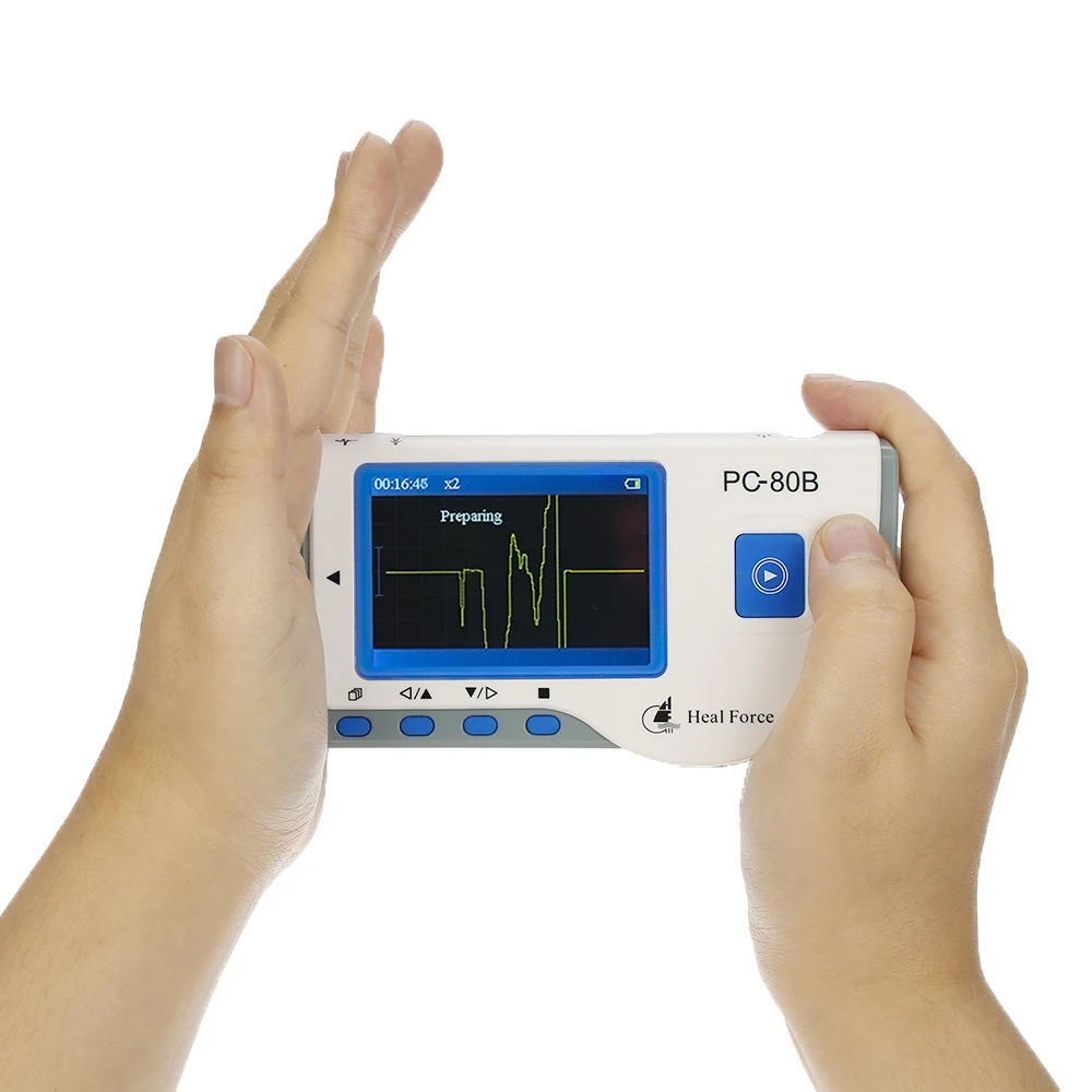 Heal Force PC-80B Portable Medical ECG EKG Monitoring Machine Heart Rate LCD Monitor USB Cable+Adhesive Electrode+Lead Wires
Heal Force PC-80B Portable Medical ECG EKG Monitoring Machine Heart Rate LCD Monitor USB Cable+Adhesive Electrode+Lead Wires