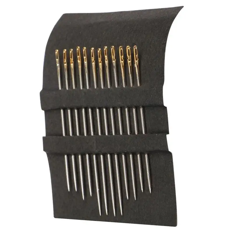 12pcs/set Self-threading Needles 3 Sizes Gold Tail Blind Needles Two Eyes Hand Sewing Tool Self-threading Needles AZX7381
12pcs/set Self-threading Needles 3 Sizes Gold Tail Blind Needles Two Eyes Hand Sewing Tool Self-threading Needles AZX7381