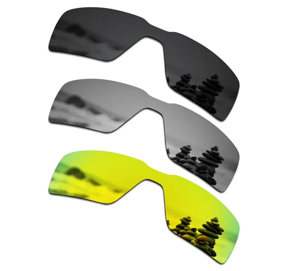 SmartVLT 3 Pieces Polarized Sunglasses Replacement Lenses for Oakley Probation Stealth Black & Silver Titanium & 24K Gold
SmartVLT 3 Pieces Polarized Sunglasses Replacement Lenses for Oakley Probation Stealth Black & Silver Titanium & 24K Gold