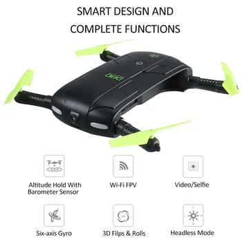 DHD D5 Elfie Foldable Mini Rc Selfie Drone with Wifi FPV 0.3MP Camera Altitude Hold Headless Mode One Key Return RC Quadcopter
DHD D5 Elfie Foldable Mini Rc Selfie Drone with Wifi FPV 0.3MP Camera Altitude Hold Headless Mode One Key Return RC Quadcopter
