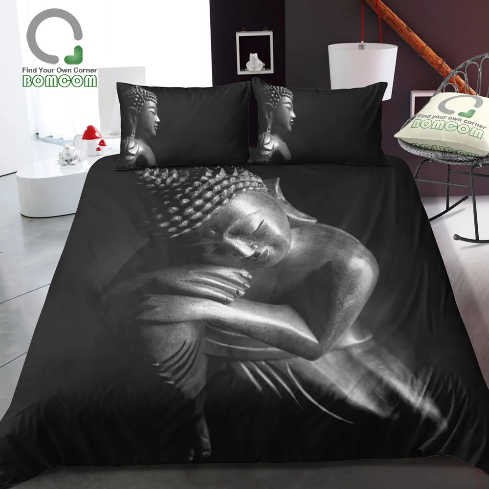 BOMCOM 3D Digital Printing Buddha Sculpture Closeup Buddha Head Duvet Cover Set 100% Microfiber Black & White
BOMCOM 3D Digital Printing Buddha Sculpture Closeup Buddha Head Duvet Cover Set 100% Microfiber Black & White
