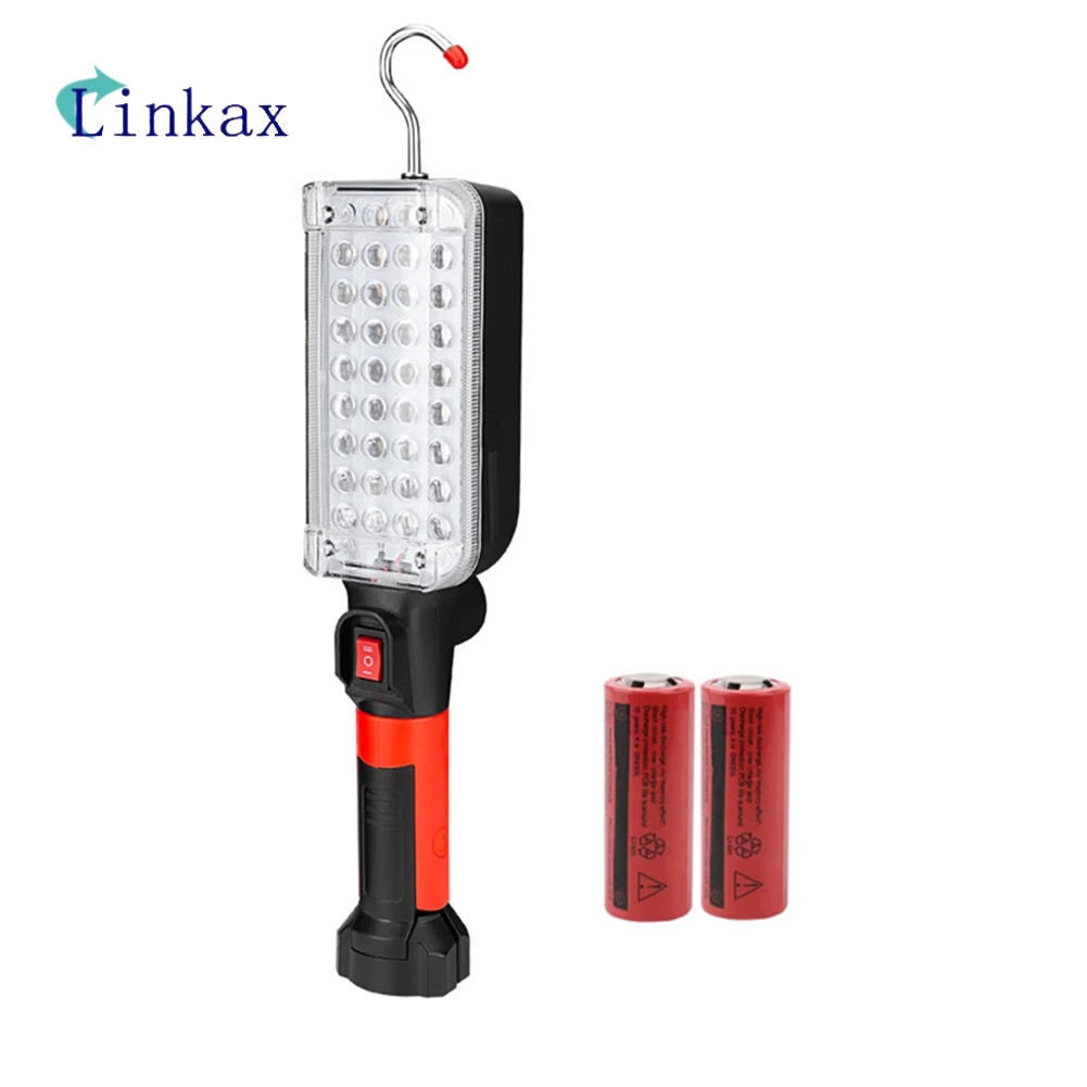 USB Charging Working Light 2 Mode 34 SMD Flashlight with Magnetic Hook Torch Tent Camping Lamp Car Repair Work Light by 18650
USB Charging Working Light 2 Mode 34 SMD Flashlight with Magnetic Hook Torch Tent Camping Lamp Car Repair Work Light by 18650