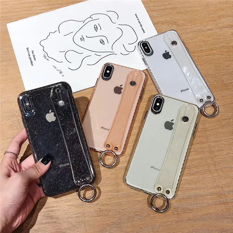 Wrist strap glitter luxury design case for iphone7 7plus 8 8plus x xr xs max 6 6s plus 7 girl wristband soft cover keychain ring
Wrist strap glitter luxury design case for iphone7 7plus 8 8plus x xr xs max 6 6s plus 7 girl wristband soft cover keychain ring