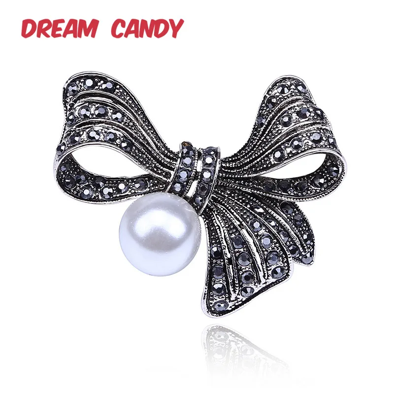 Dream Candy High Grade Black Rhinestone Bow Brooches for Women Vintage Pearl Brooch Corsage Sweater Accessories Fashion Jewelry
Dream Candy High Grade Black Rhinestone Bow Brooches for Women Vintage Pearl Brooch Corsage Sweater Accessories Fashion Jewelry