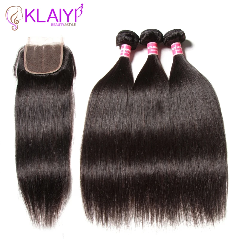 KLAIYI Hair Brazilian Straight Hair Bundles With Closure 100% Human Hair With Closure Remy Hair Weaves With Lace Closure
KLAIYI Hair Brazilian Straight Hair Bundles With Closure 100% Human Hair With Closure Remy Hair Weaves With Lace Closure