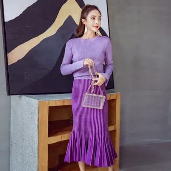 Two Piece Set Women's Spring Autumn Skirt Suit Fashion Knitted Tops and Pencil Skirt OL Casual Streetwear Female Office Suits
Two Piece Set Women's Spring Autumn Skirt Suit Fashion Knitted Tops and Pencil Skirt OL Casual Streetwear Female Office Suits