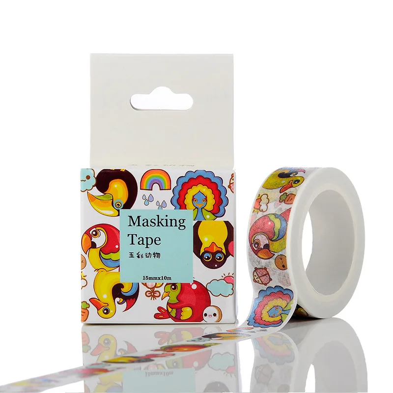 Colorful Animal Washi Tape DIY Masking Paper Tape Decorative Catoon Sticker Tape School Office Supply Papelaria 15mm*10m
Colorful Animal Washi Tape DIY Masking Paper Tape Decorative Catoon Sticker Tape School Office Supply Papelaria 15mm*10m