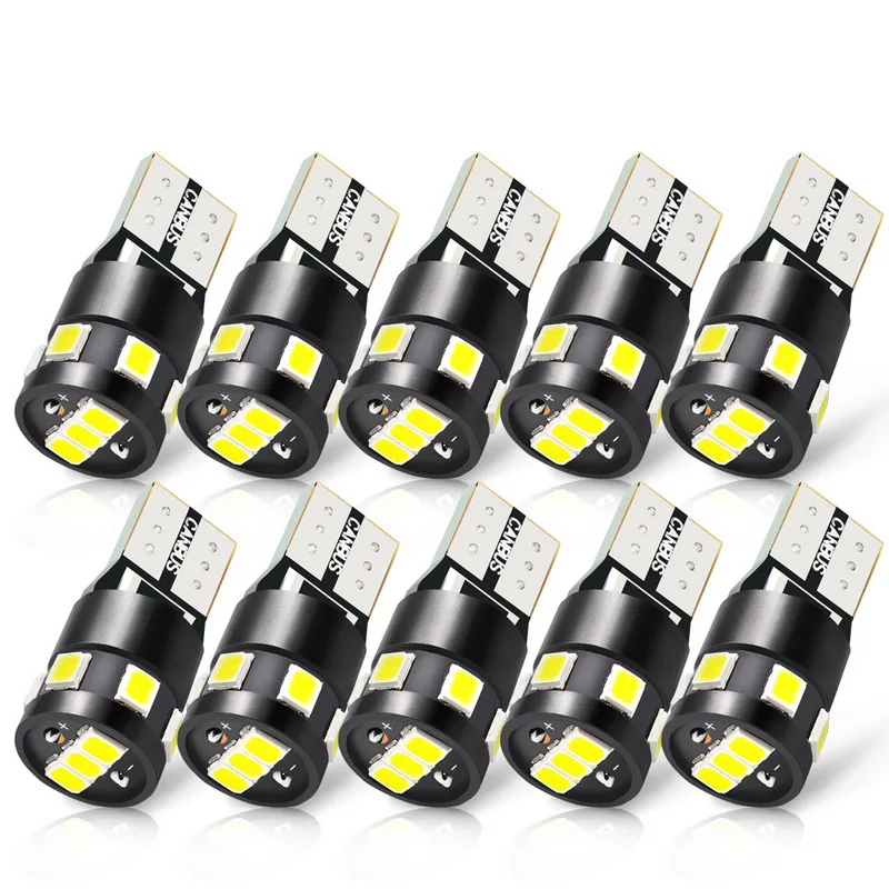 10Pcs T10 LED Bulb 194 LED Light Bulb Error Free 168 W5W White 6000K 501 Wedge Super Bright 9-SMD 2835 for License Plate Light
10Pcs T10 LED Bulb 194 LED Light Bulb Error Free 168 W5W White 6000K 501 Wedge Super Bright 9-SMD 2835 for License Plate Light