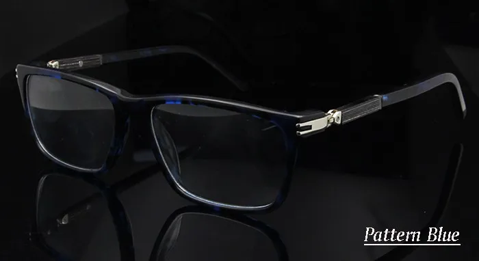 Pattern blue eyeglasses side view