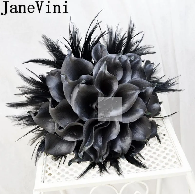 JaneVini Black Bride Flowers With Feathers 2019 Artificial Calla Lily Vintage Wedding Brooch Bridal Bouquets Groom Boutonniere
JaneVini Black Bride Flowers With Feathers 2019 Artificial Calla Lily Vintage Wedding Brooch Bridal Bouquets Groom Boutonniere