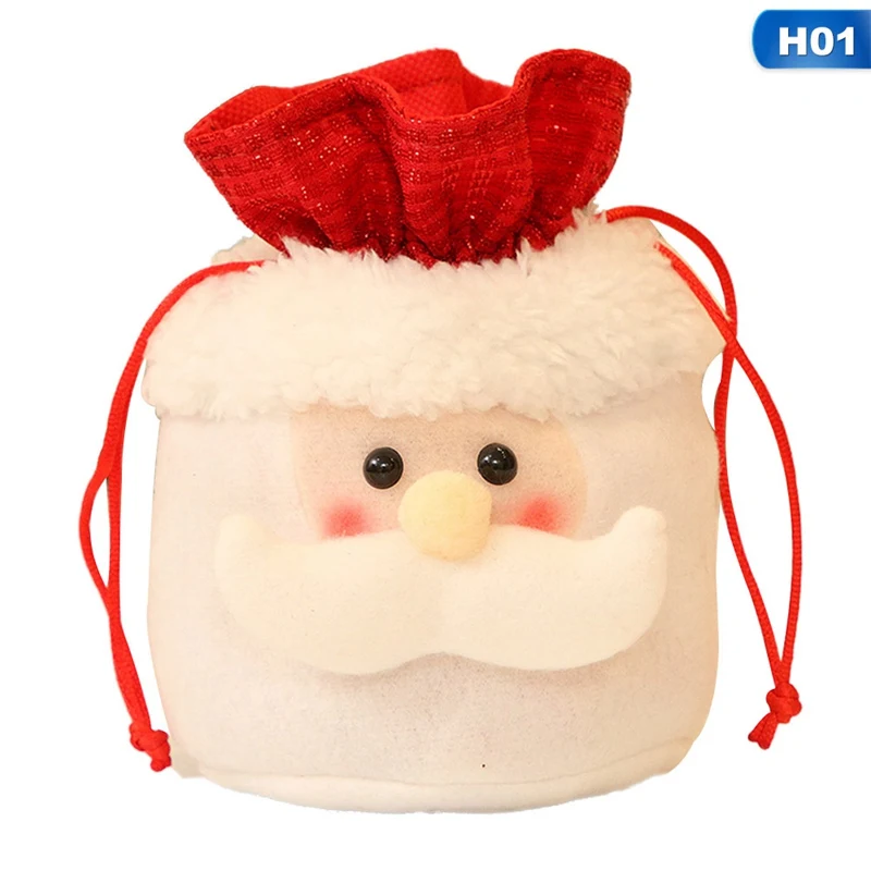 christmas claus snowman elk apple bags chocolate candy gift bag