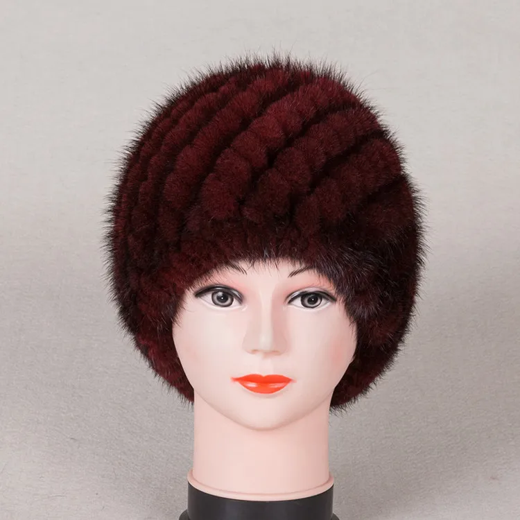 New Knitted genuine natural mink fur hat cap headgear headdress women warmer Wholesale Free shipping
New Knitted genuine natural mink fur hat cap headgear headdress women warmer Wholesale Free shipping