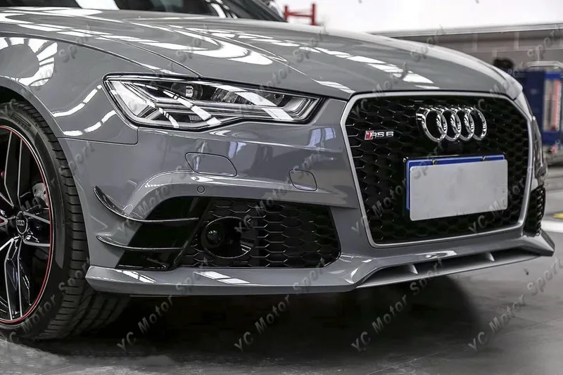 2013-2016 Audi A6 S6 RS6 RS6-Conversion Front Bumper ABT Style Canard CF (56)