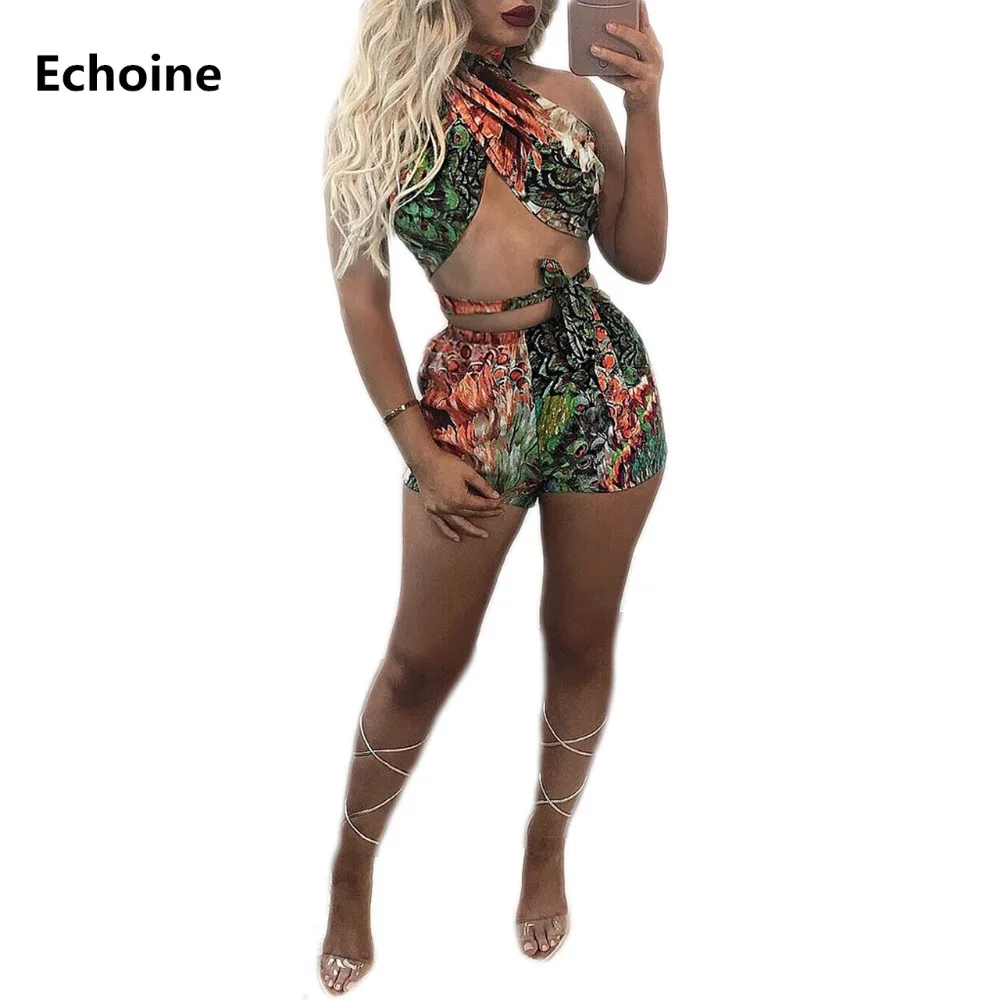 Summer Women Floral Print Two Piece Set Lace Up Crop Top and Shorts Sexy Beach Style Slim Bodycon Backless Shorts Set Suit
Summer Women Floral Print Two Piece Set Lace Up Crop Top and Shorts Sexy Beach Style Slim Bodycon Backless Shorts Set Suit