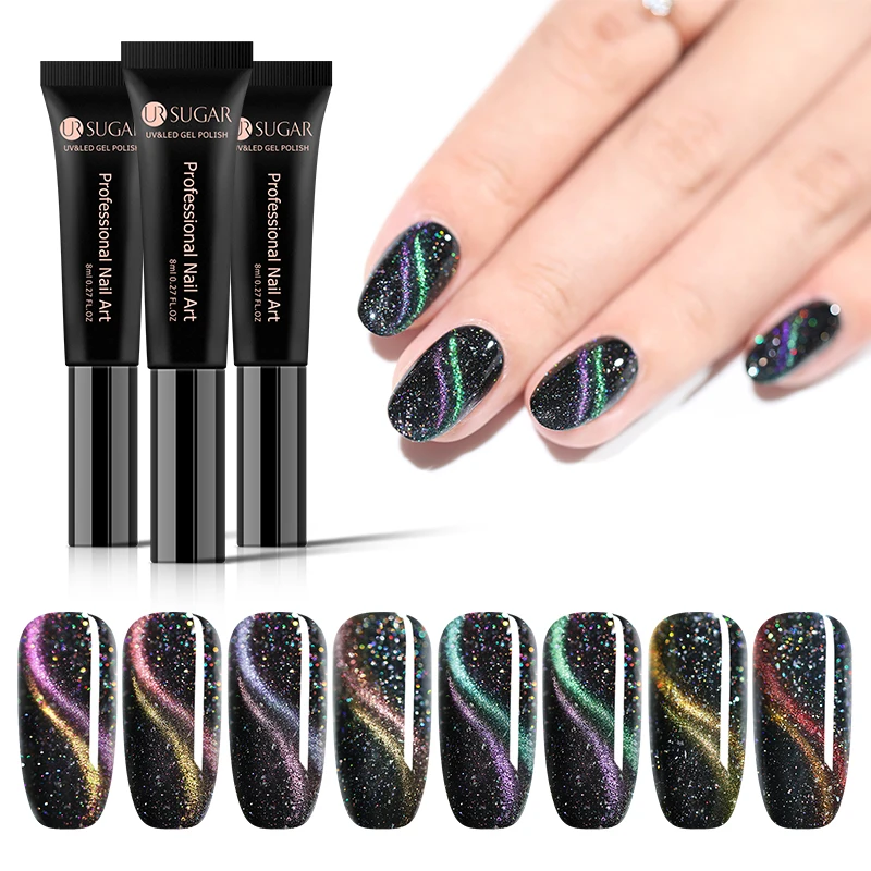 UR SUGAR 8ml Cat Eye Nail Gel Nail Polish Holographic 3D Magnetic Effect Glitter Shining Soak Off Manicure Nail Gel Varnish
UR SUGAR 8ml Cat Eye Nail Gel Nail Polish Holographic 3D Magnetic Effect Glitter Shining Soak Off Manicure Nail Gel Varnish