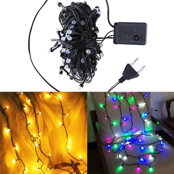 100LEDs 9M Holiday String Light Christmas Wedding Party Festival Twinkle Decor Lamp Bulb 220V EU Plug LED Strings Lamp
100LEDs 9M Holiday String Light Christmas Wedding Party Festival Twinkle Decor Lamp Bulb 220V EU Plug LED Strings Lamp