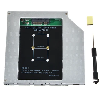 Laptop 2nd Driver Caddy mSATA SSD to Slim SATA for 12.7mm CD/DVD-ROM Optical Bay
Laptop 2nd Driver Caddy mSATA SSD to Slim SATA for 12.7mm CD/DVD-ROM Optical Bay