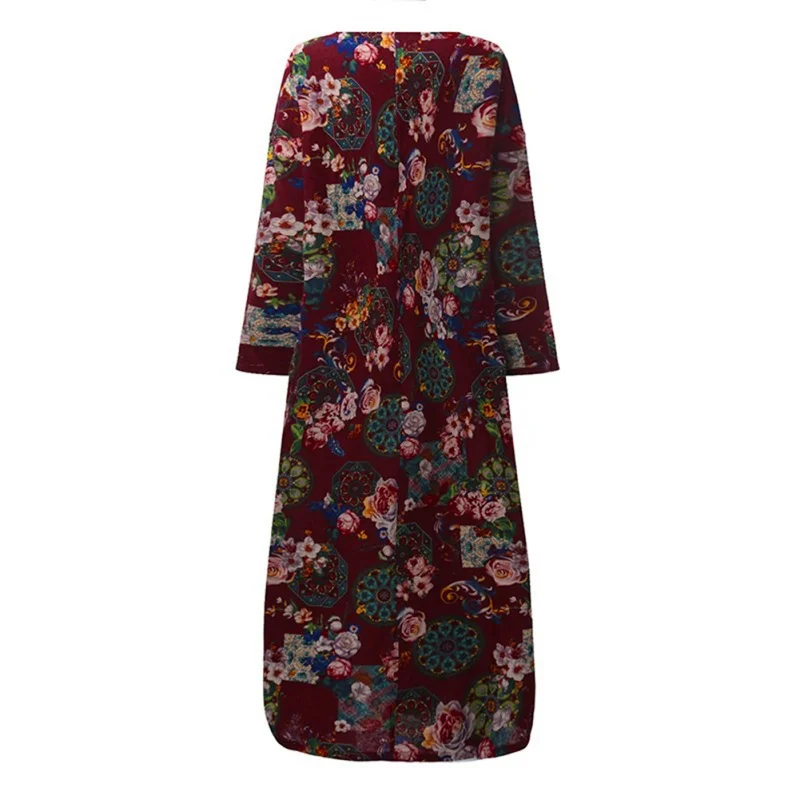 Women Sexy Plus Size Floral Print Elegant Round Neck Pullover Dresses Long Sleeves Loose Casual Long Dresses
Women Sexy Plus Size Floral Print Elegant Round Neck Pullover Dresses Long Sleeves Loose Casual Long Dresses