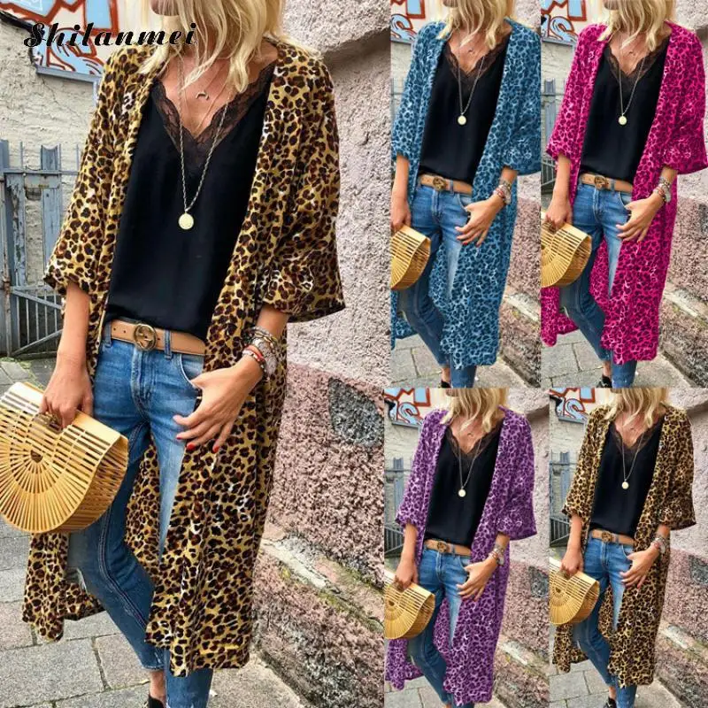 Sexy Leopard Printed Cardigan Kimono Women 2019 Spring Summer Half Sleeve Fashion Long Crochet Loose Printed Blouse Beach Tops
Sexy Leopard Printed Cardigan Kimono Women 2019 Spring Summer Half Sleeve Fashion Long Crochet Loose Printed Blouse Beach Tops