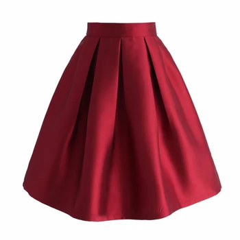Dark Red Satin Short Skirts Ruffles Knee Length Midi Party Skirts Formal Women Skirts
Dark Red Satin Short Skirts Ruffles Knee Length Midi Party Skirts Formal Women Skirts