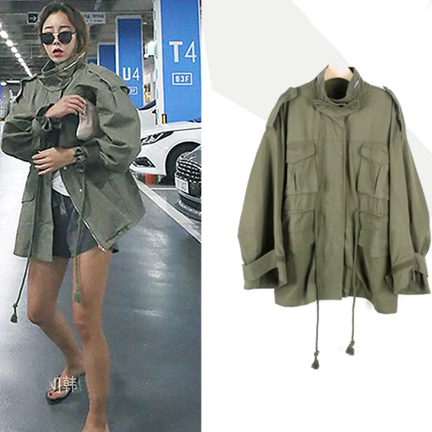 2019 Spring Autumn New Women Windbreaker Large Size Standing Collar Long Sleeve Safari Style Short Trench Coat
2019 Spring Autumn New Women Windbreaker Large Size Standing Collar Long Sleeve Safari Style Short Trench Coat
