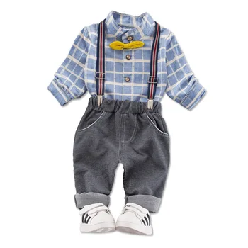 New Newborn Baby Boy Clothes Plaid Two pieces Baby Suit Spring Autumn Baby Clothes 8BT014
New Newborn Baby Boy Clothes Plaid Two pieces Baby Suit Spring Autumn Baby Clothes 8BT014