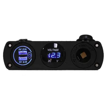 12V 24V Dual USB Car Socket Charger With Touch Switch & LED Digital Voltmeter & Cigarette Lighter Socket Splitter Power Adapter
12V 24V Dual USB Car Socket Charger With Touch Switch & LED Digital Voltmeter & Cigarette Lighter Socket Splitter Power Adapter