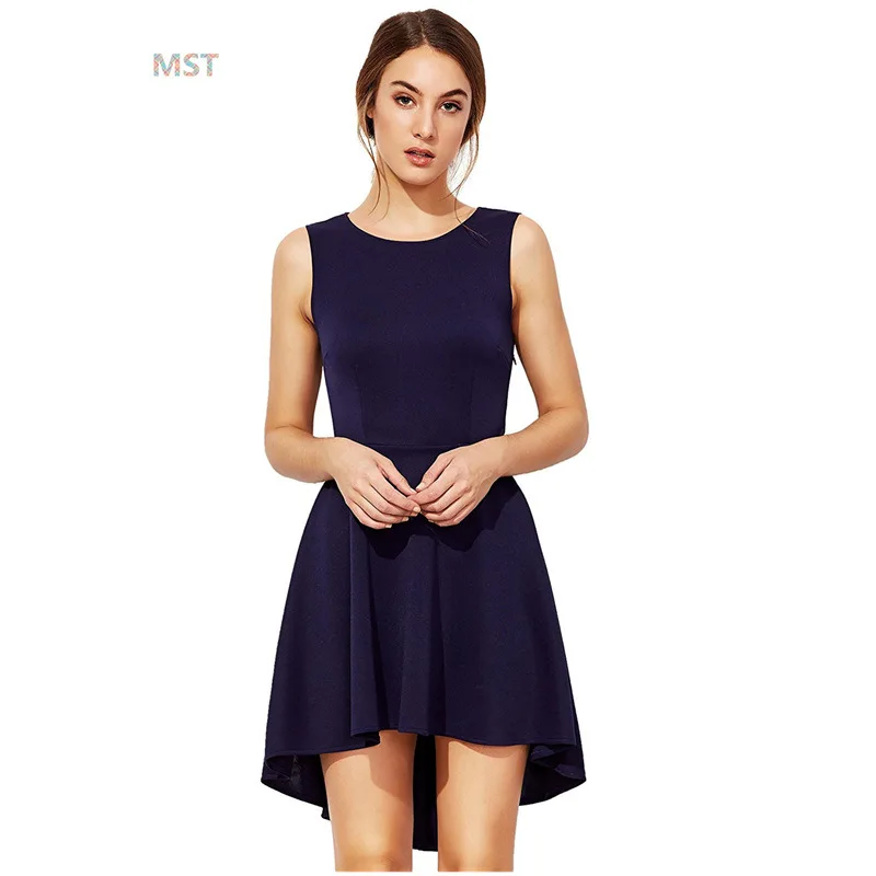 women vintage dress sweet ruffles sleeveless o neck pleated female casual straight dress vestidos Q181
women vintage dress sweet ruffles sleeveless o neck pleated female casual straight dress vestidos Q181