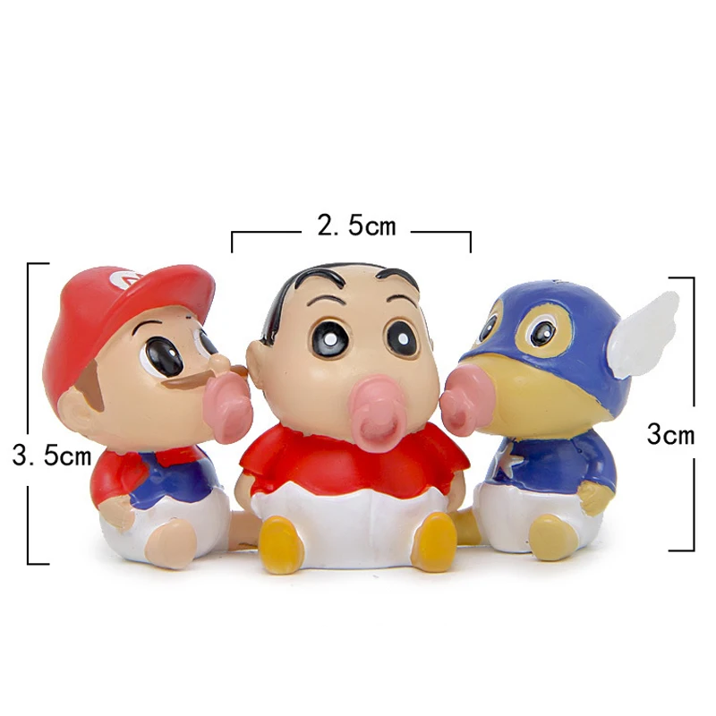 3pcs/lot Cosplay Toys PVC Kawaii Anime Crayon Shin chan Action Figure Collection Model Toys
3pcs/lot Cosplay Toys PVC Kawaii Anime Crayon Shin chan Action Figure Collection Model Toys