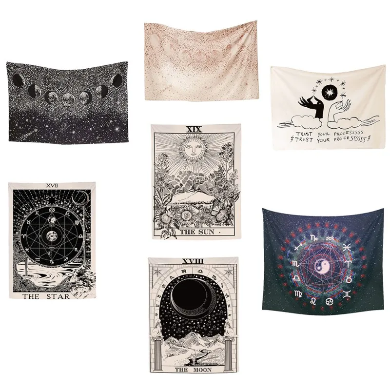 Wall Hanging Tarot Tapestry The Moon The Star Tapestry Polyester Fabric Tapestries Blanket Bedspread Beach Towels Picnic Mat
Wall Hanging Tarot Tapestry The Moon The Star Tapestry Polyester Fabric Tapestries Blanket Bedspread Beach Towels Picnic Mat